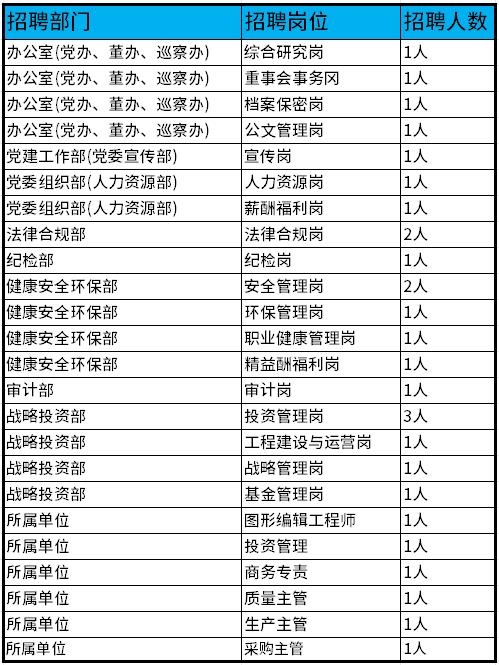 需要多名主管！中國資源循環(huán)集團(tuán)綠色投資有限公司面向社會公開招聘公告